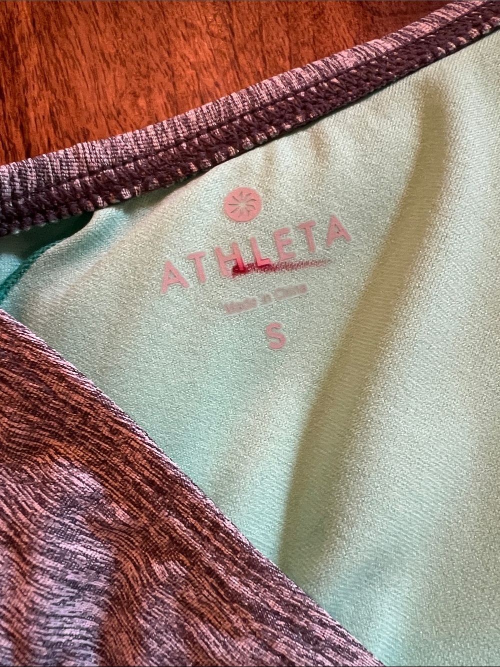 Athleta 2 Piece Swim Suit. Gray/Green. Size XS/Small - Picture 4 of 7